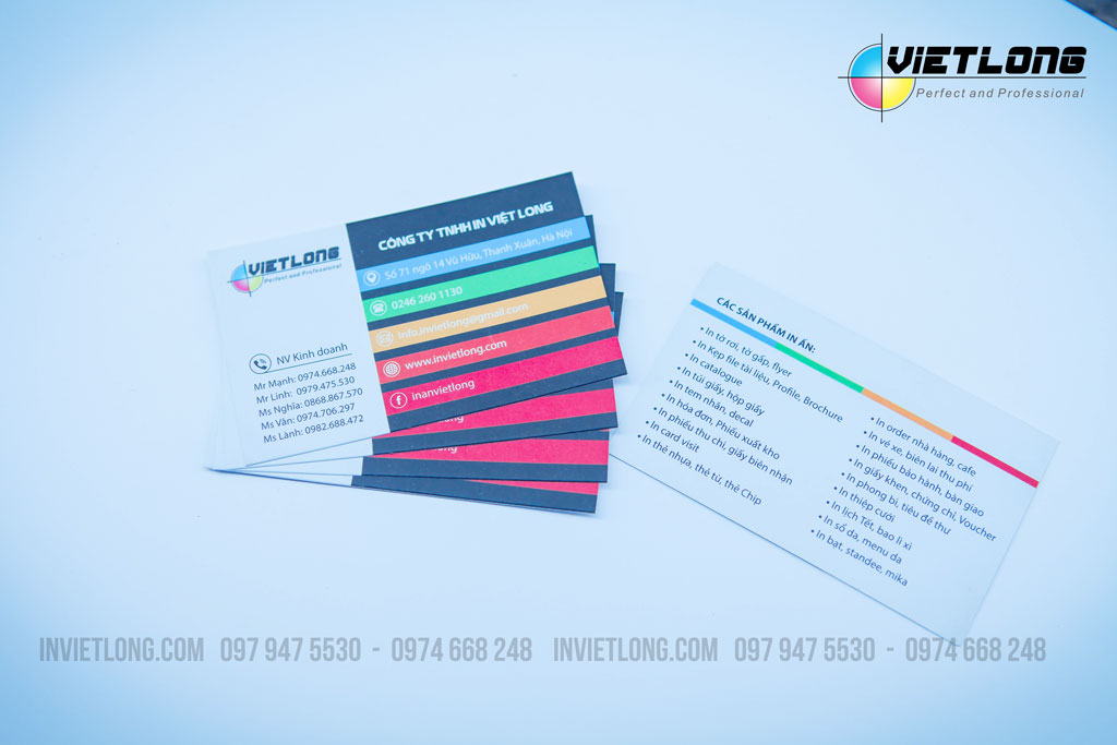 Mẫu card visit giấy C300 cán mờ